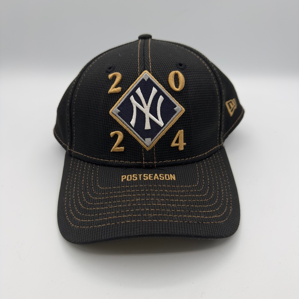 New Era New York Yankees Hat 2024 Postseason 9FORTY OSFM Like New MLB Black Gold